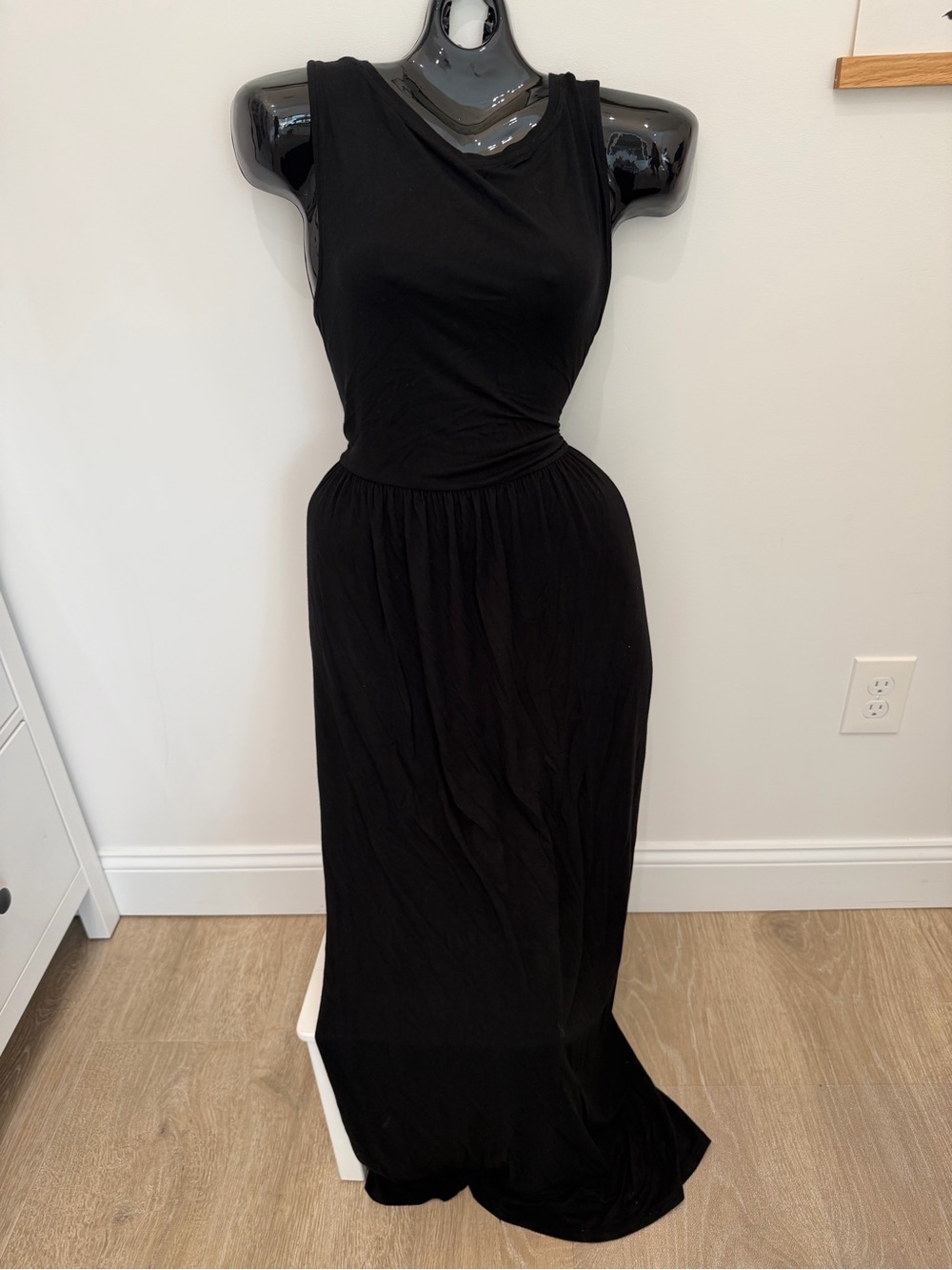 Black Sleeveless Maxi Dress Amazon Essentials